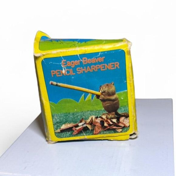 VTG Eager Beaver Pencil Sharpener JSNY NO 7316 Collector - Picture 2 of 7